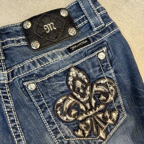 Miss Me Distressed Skinny Stretch Denim Jp5646s2 Sz 27 - Picture 4 of 15